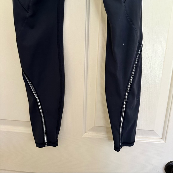 Lululemon Full Length Navy Blue Tights Leggings Zippers Pockets Size 8 - Picture 5 of 7